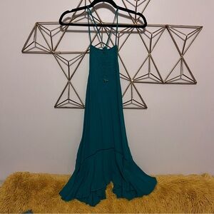 Free People Teal Intimate Lace Dress
